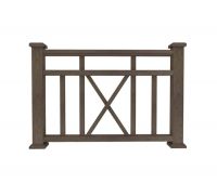 Ограждение из ДПК Р1 коричневый