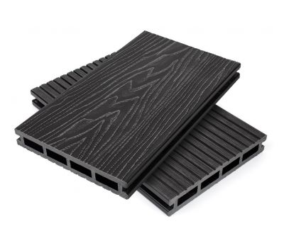 Террасная доска пустотелая ДПК Графит от производителя NanoWood по цене 490 р Террасная доска пустотелая ДПК Графит от производителя NanoWood по цене 490 р