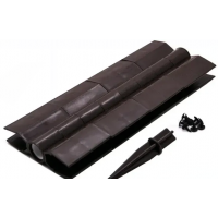 Угол поворотный от 60° до 300° пластик для доски 300х30 из ДПК Коричневый Угол поворотный от 60° до 300° пластик для доски 300х30 из ДПК Коричневый