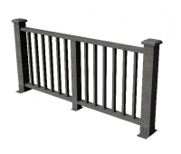 Декоративные ограждения ДПК "Альма" Серый базальт, шлифованное Декоративные ограждения ДПК "Альма" Серый базальт, шлифованное