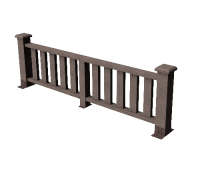 Декоративные ограждения ДПК " Эрес", Венге, шлифованное Декоративные ограждения ДПК " Эрес", Венге, шлифованное