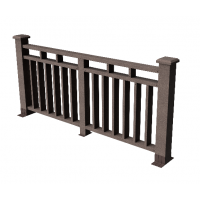 Декоративные ограждения ДПК " Европа", Венге, шлифованное Декоративные ограждения ДПК " Европа", Венге, шлифованное