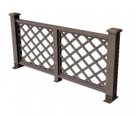 Декоративные ограждения ДПК " Ламбет", Венге, шлифованное Декоративные ограждения ДПК " Ламбет", Венге, шлифованное