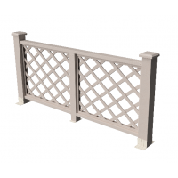 Декоративные ограждения ДПК " Ламбет", Выбеленный дуб, шлифованное Декоративные ограждения ДПК " Ламбет", Выбеленный дуб, шлифованное