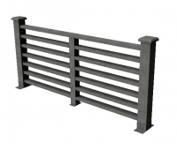 Декоративные ограждения ДПК " Марсело", Серый базальт, шлифованное Декоративные ограждения ДПК " Марсело", Серый базальт, шлифованное