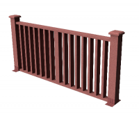 Декоративные ограждения ДПК " Риальто", Мербау, шлифованное Декоративные ограждения ДПК " Риальто", Мербау, шлифованное
