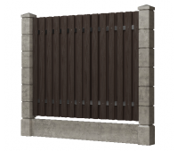 Доска заборная ДПК, тиснение "дуб" Венге Доска заборная ДПК, тиснение "дуб" Венге