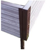 Уголок металлический 90°, для доски 300х30 из ДПК Коричневый Уголок металлический 90°, для доски 300х30 из ДПК Коричневый