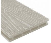 Террасная доска ДПК универсальная шовная с тиснением Слоновая кость