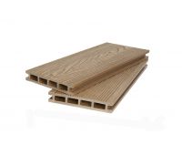 Террасная доска ДПК 3D+вельвет пустотелая двухсторонняя Песочный Террасная доска ДПК 3D+вельвет пустотелая двухсторонняя Песочный