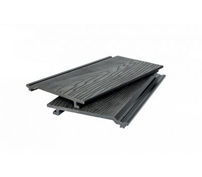 Фасадная доска ДПК 3D фактура дерева Чёрный от производителя  Polivan Group по цене 590 р