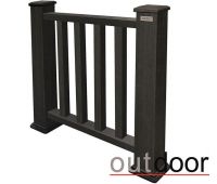 Ограждение из ДПК Классик 3D Storm Чёрный Ограждение из ДПК Классик 3D Storm Чёрный