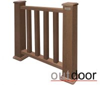 Ограждение из ДПК Классик 3D Storm Коричневый микс Ограждение из ДПК Классик 3D Storm Коричневый микс