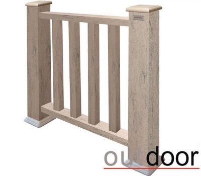 Ограждение из ДПК Классик 3D Storm Серый микс от производителя OutDoor по цене 6 720 р Ограждение из ДПК Классик 3D Storm Серый микс от производителя OutDoor по цене 6 720 р