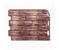 Фасадные панели (цокольный сайдинг) Скол коричневый