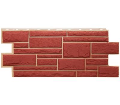 Фасадные панели СЕРИЯ Дикий камень - Красный от производителя  Т-сайдинг по цене 580 р