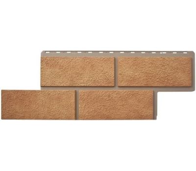 Фасадные панели (цокольный сайдинг)  Неаполитанский камень Бежевый от производителя  Альта-профиль по цене 598 р