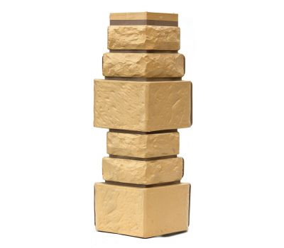 Угол Дикий камень - Желтый от производителя Т-сайдинг по цене 380 р Угол Дикий камень - Желтый от производителя Т-сайдинг по цене 380 р