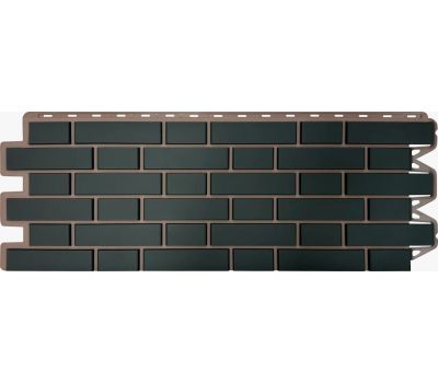Фасадные панели (цокольный сайдинг) Кирпич клинкерный Графит от производителя  Альта-профиль по цене 680 р