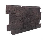 Фасадные панели (цокольный сайдинг) коллекция камень дикий - Коричневый