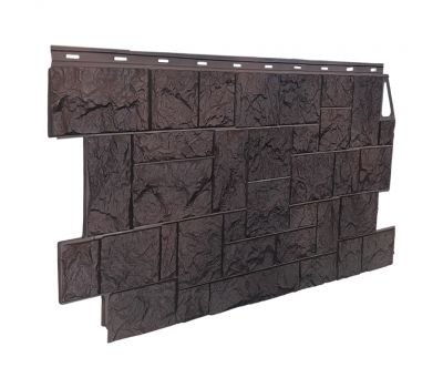 Фасадные панели (цокольный сайдинг) коллекция камень дикий - Коричневый от производителя Fineber по цене 740 р Фасадные панели (цокольный сайдинг) коллекция камень дикий - Коричневый от производителя Fineber по цене 740 р