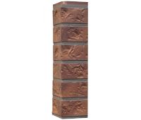 Угол наружный Цокольный сайдинг «Старый форт» Терракотовый Угол наружный Цокольный сайдинг «Старый форт» Терракотовый