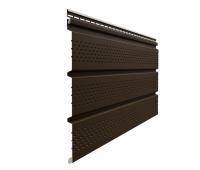 Софит Элит со сплошной перфорацией коричневый (темный дуб)