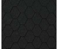 Гибкая черепица Шестигранник Чёрный Гибкая черепица Шестигранник Чёрный