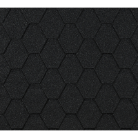 Гибкая черепица Шестигранник Чёрный Гибкая черепица Шестигранник Чёрный