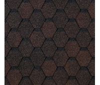 Гибкая черепица Шестигранник Коричневый Гибкая черепица Шестигранник Коричневый