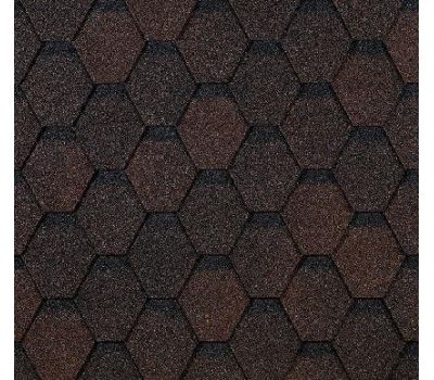 Гибкая черепица Шестигранник Коричневый от производителя  Docke по цене 359 р