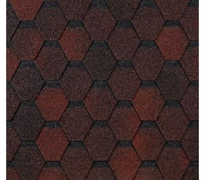 Гибкая черепица Шестигранник Красный от производителя  Docke по цене 359 р