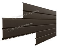 Металлический сайдинг Lбрус-15х240 (ПЭ-01-RR32-0.45) Темно-коричневый Металлический сайдинг Lбрус-15х240 (ПЭ-01-RR32-0.45) Темно-коричневый