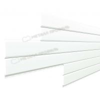 Металлический сайдинг Lбрус-15х240 (ПЭП-01-9003-0.45) Белый Металлический сайдинг Lбрус-15х240 (ПЭП-01-9003-0.45) Белый