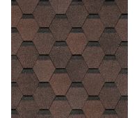 Гибкая черепица Шестигранник Коричневый Гибкая черепица Шестигранник Коричневый