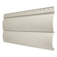 Виниловый сайдинг - Оцилиндрованный брус двойной (под бревно), Слоновая кость Виниловый сайдинг - Оцилиндрованный брус двойной (под бревно), Слоновая кость