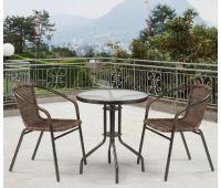 Комплект плетеной мебели из иск. ротанга Асоль-7 TLH-037B/TLH-060 brown-2pcs Комплект плетеной мебели из иск. ротанга Асоль-7 TLH-037B/TLH-060 brown-2pcs