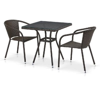 Комплект плетеной мебели из иск. ротанга T282BNT/Y137C-W53 Brown 2Pcs от производителя  Afina по цене 25 500 р