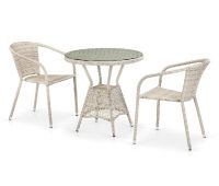 Комплект плетеной мебели из иск. ротанга T705ANT/Y137C-W85 Latte 2Pcs Комплект плетеной мебели из иск. ротанга T705ANT/Y137C-W85 Latte 2Pcs