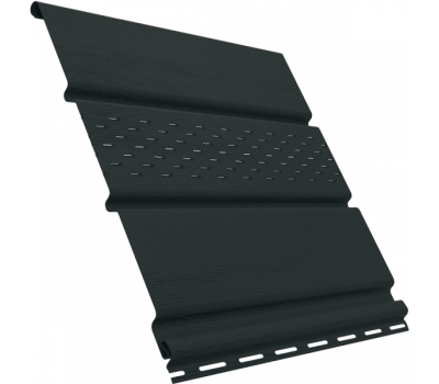 Софит перфорация по центру Графитовый от производителя  Ю-Пласт по цене 597 р