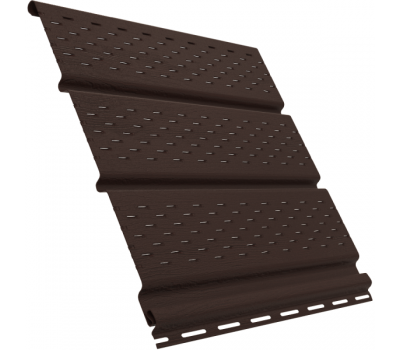 Софит с полной перфорацией Коричневый от производителя  Ю-Пласт по цене 597 р