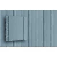 Виниловый вертикальный сайдинг Color Plus - Голубой Виниловый вертикальный сайдинг Color Plus - Голубой