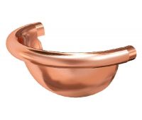 Заглушка желоба полукруглая Медь 125/90 Заглушка желоба полукруглая Медь 125/90