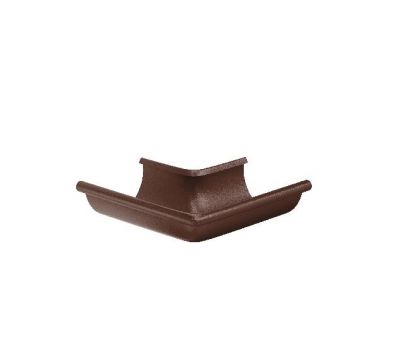 Угол желоба, наружный 90° RAL 8017 Коричневый matt 125/90 от производителя  Aquasystem по цене 2 902 р