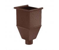 Воронка_водосборная удлиненая RAL 8017 Коричневый matt 125/90 Воронка_водосборная удлиненая RAL 8017 Коричневый matt 125/90