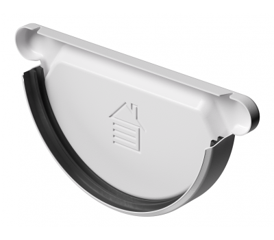 Заглушка желоба D125, ПЛОМБИР (RAL 9010) от производителя  Docke по цене 360 р