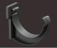 Кронштейн желоба пластик Lux ПВХ Графит Кронштейн желоба пластик Lux ПВХ Графит