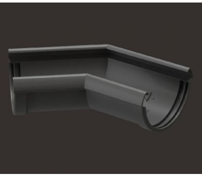 Угол желоба универсальный 135° Lux ПВХ Графит от производителя Docke по цене 1 496 р Угол желоба универсальный 135° Lux ПВХ Графит от производителя Docke по цене 1 496 р