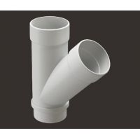 Тройник 45˚ Lux ПВХ Пломбир Тройник 45˚ Lux ПВХ Пломбир